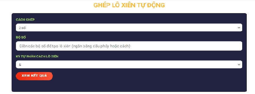 tạo dàn đề ghép lô xiên bao thắng